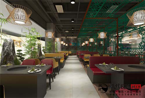 银川火锅店设计效果图|镹臻设计