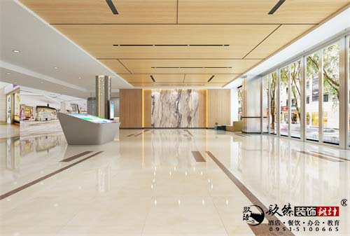 银川商场大厅设计效果图|镹臻装饰设计