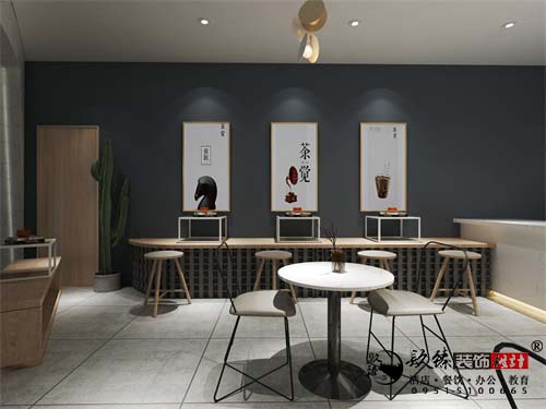 银川奶茶店设计效果图|镹臻设计