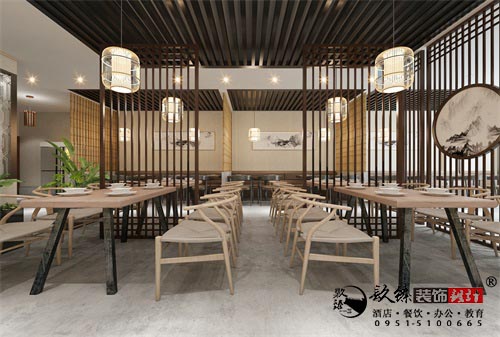 银川餐厅设计效果图|镹臻设计