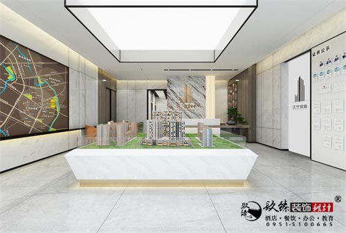 银川售楼部装修设计效果图|镹臻设计
