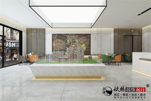 银川售楼部装修设计效果图|镹臻设计