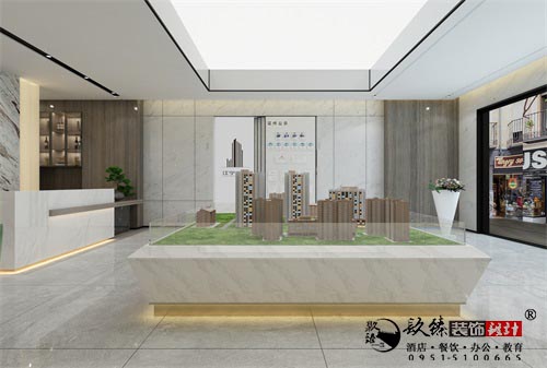 银川售楼部装修设计效果图|镹臻设计