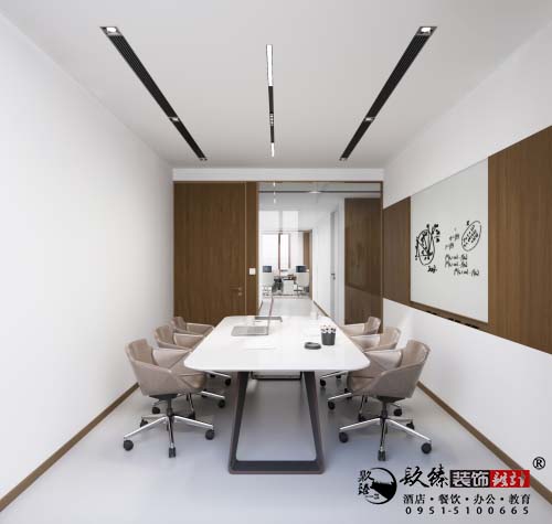银川办公楼装修设计效果图|镹臻设计