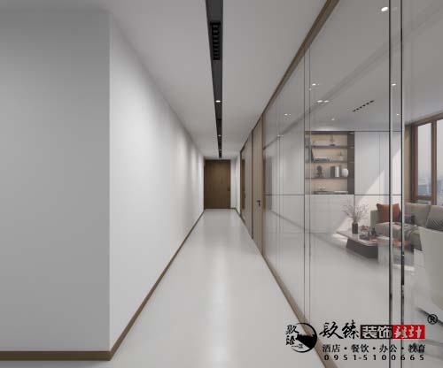 银川办公楼装修设计效果图|镹臻设计