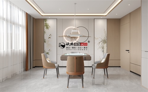银川茶楼装修设计效果图|镹臻设计