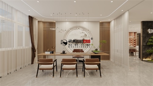 银川茶楼装修设计效果图|镹臻设计