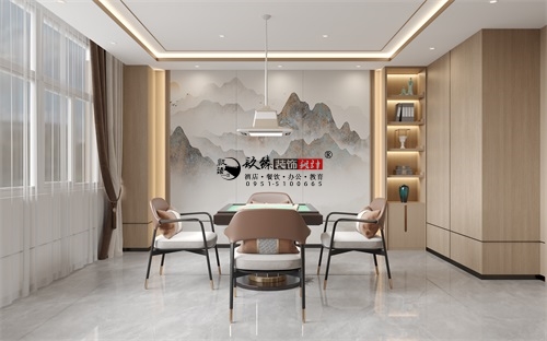 银川茶楼装修设计效果图|镹臻设计