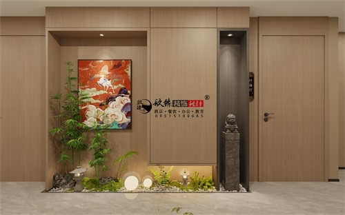 银川茶楼装修设计效果图|镹臻设计
