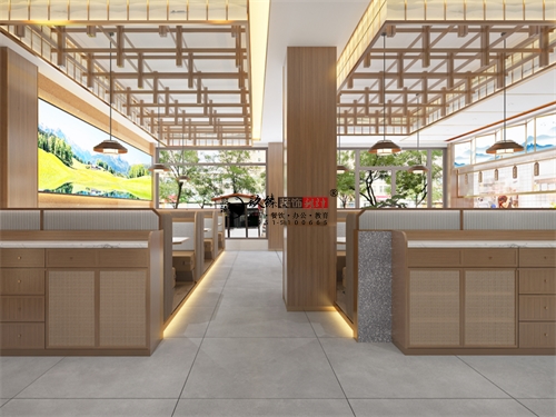 乌海纳新烤鸽餐厅设计装修效果图|镹臻装饰