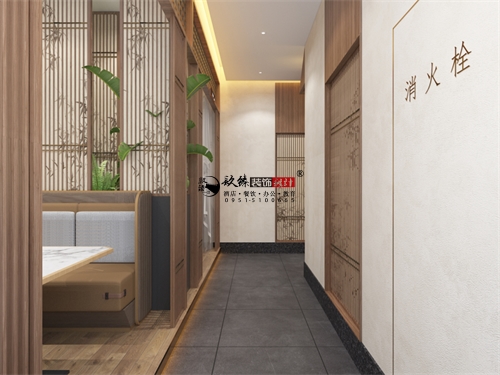 乌海纳新烤鸽餐厅设计装修效果图|镹臻装饰