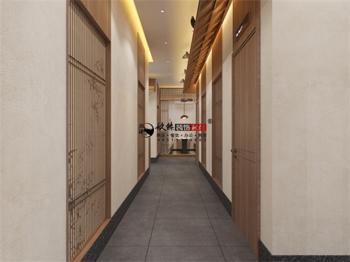 乌海纳新烤鸽餐厅设计装修效果图|镹臻装饰