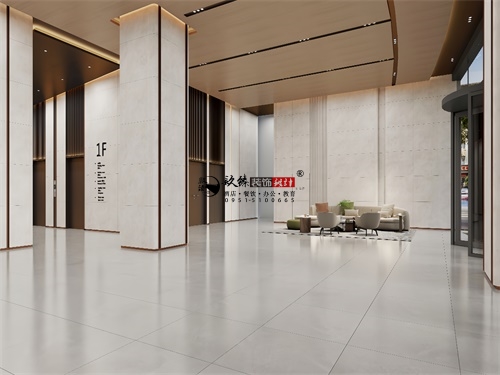 银川地产办公楼公区装修设计项目|镹臻设计